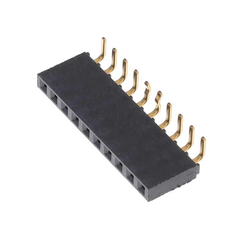 10 pcs : SSW-110-02-G-S-RA-LL - CONN RCPT 10POS 0.1 GOLD PCB R/A