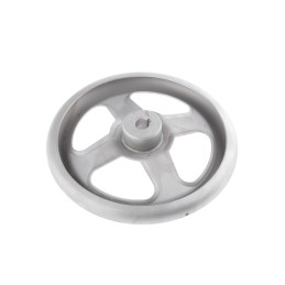 1 pcs - RS PRO Silver Stainless Steel Hand Wheel, 200mm diameter
