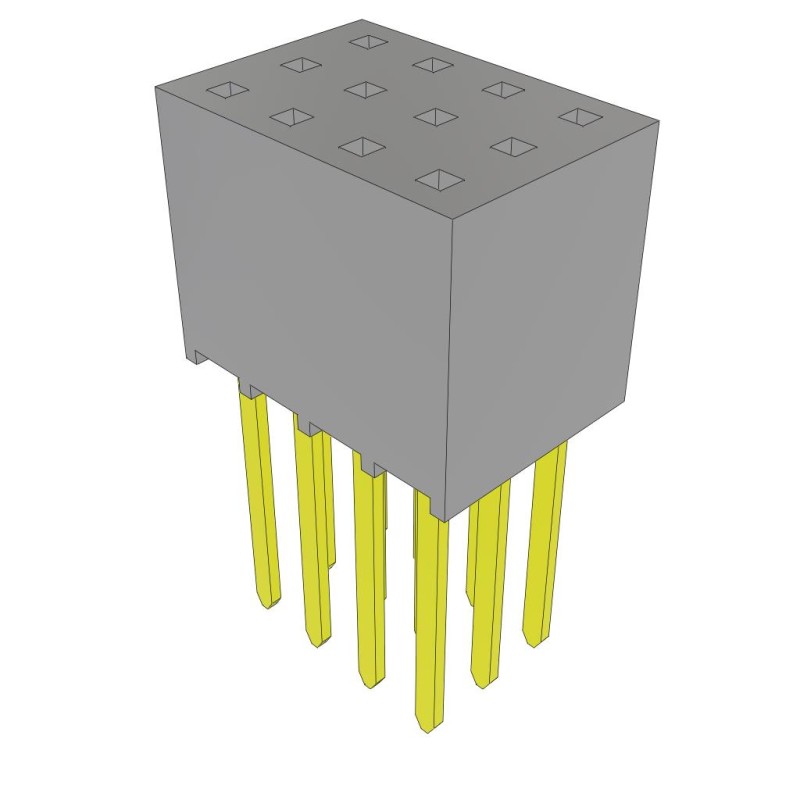 10 pcs : SSW-104-03-F-T - CONN RCPT 12POS 0.1 GOLD PCB
