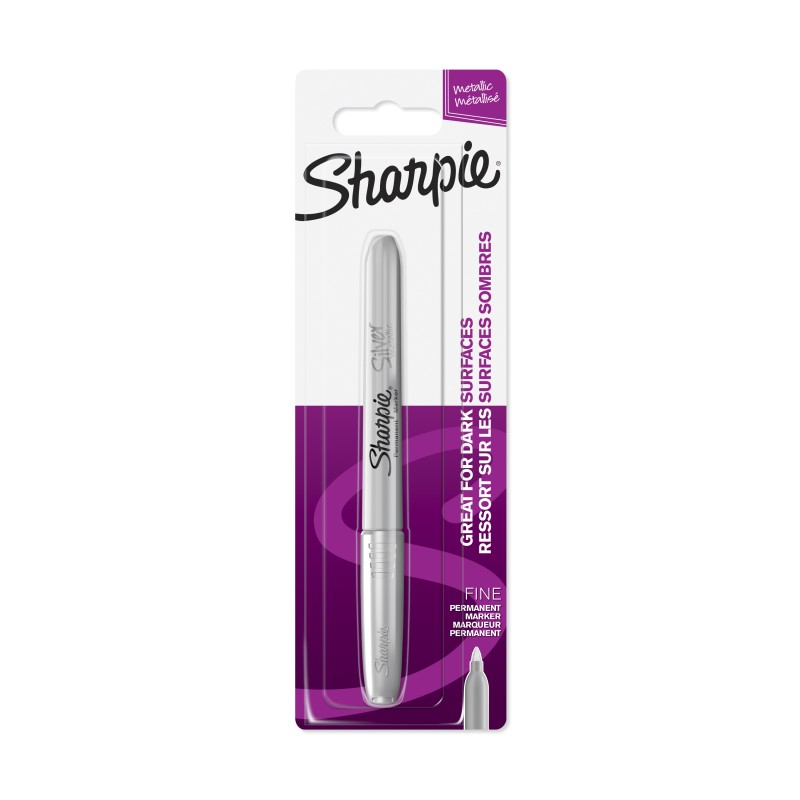 1 pcs - Sharpie Fine Tip Silver Marker Pen