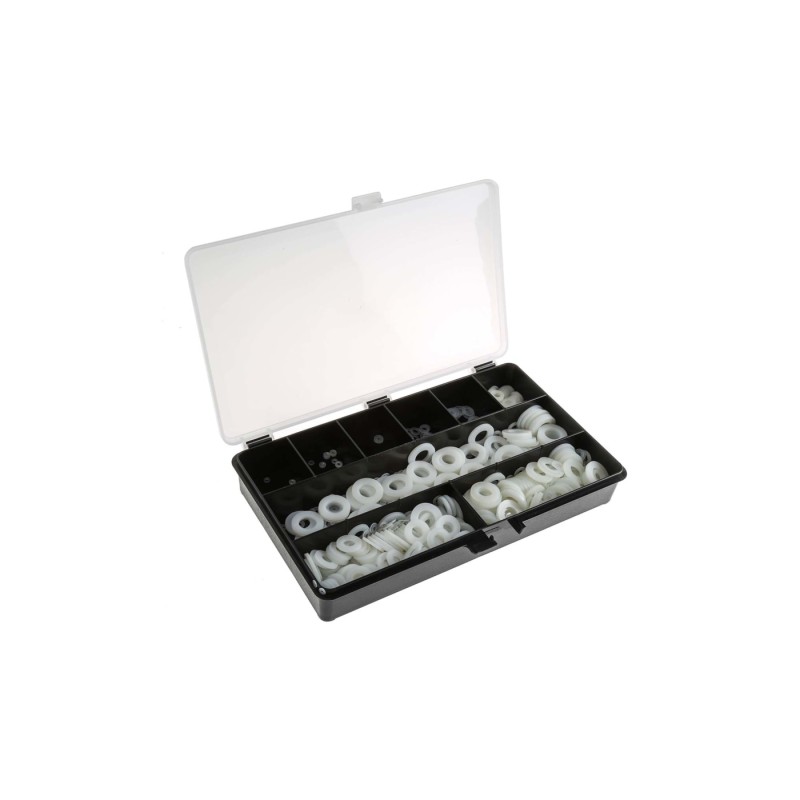 1 Kit - RS PRO 1600 piece Nylon Plain Washer Kit