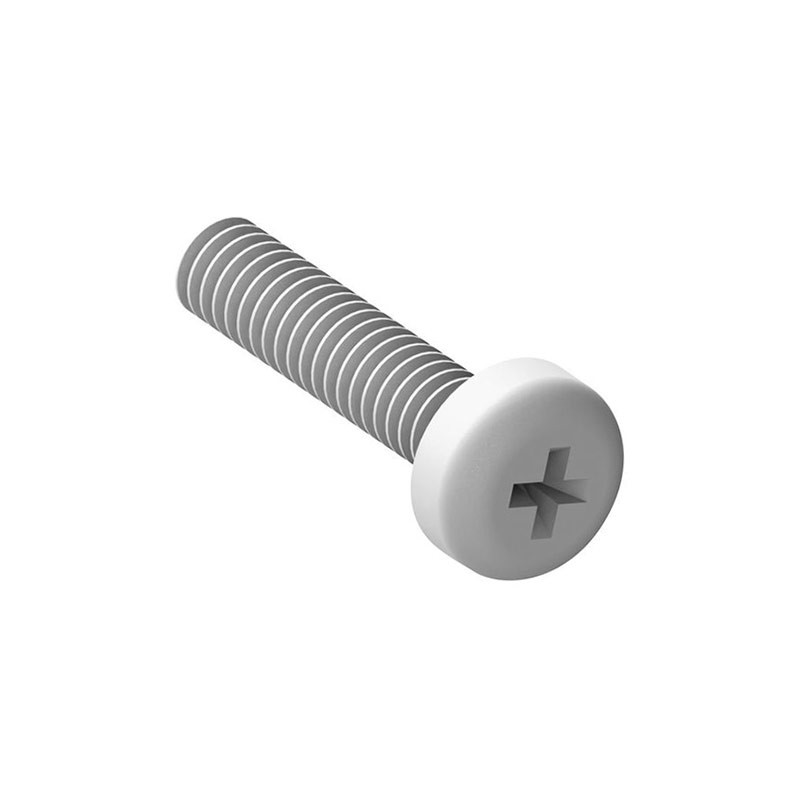 10 pcs : 012520PW100 - PAN SLOTTED SCREW, NATURAL, NYLO