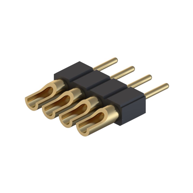 10 pcs : 830-10-004-10-005000 - CONN HDR STRIP SOLDER 4POS GOLD