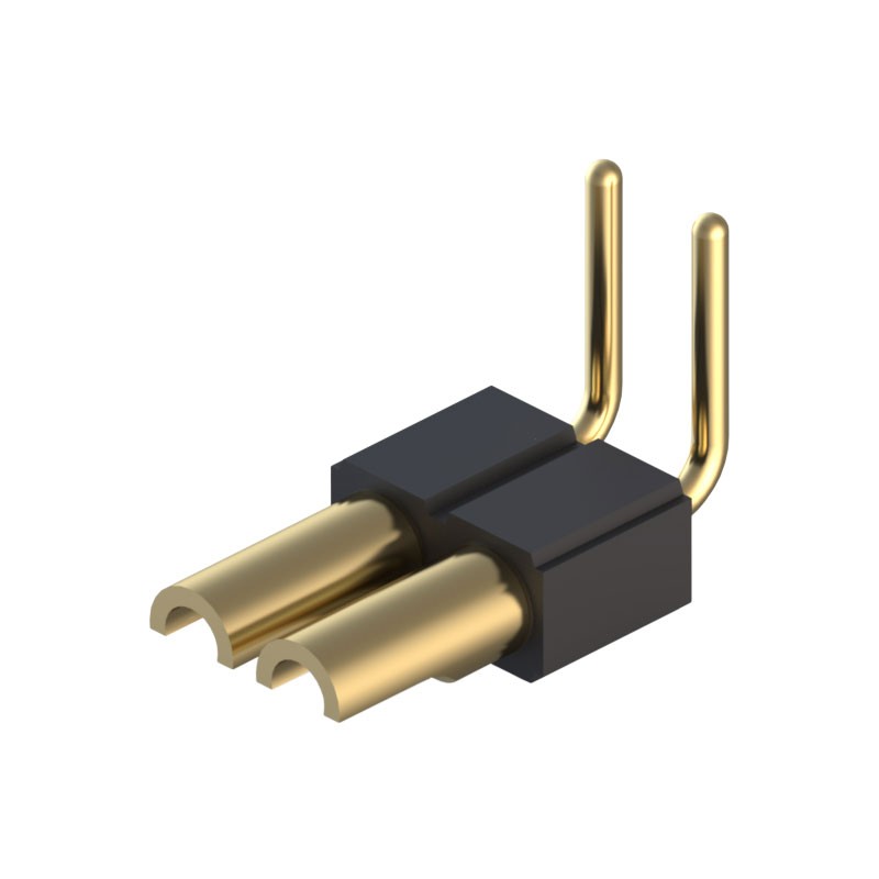 10 pcs : 830-10-002-20-005000 - CONN HDR STRIP SOLDER 2POS GOLD