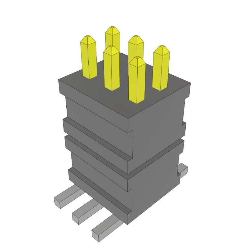 10 pcs : FW-03-03-L-D-225-065 - CONN HDR 6POS 0.05 STACK SMD