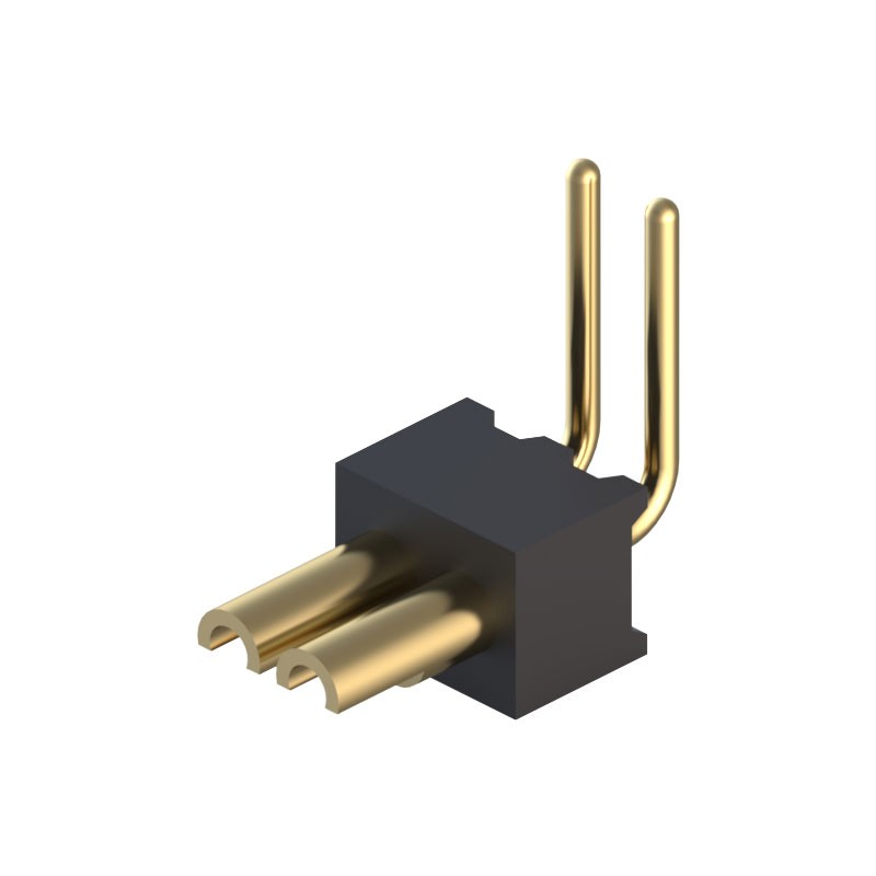 10 pcs : 850-10-002-20-003000 - CONN HDR STRIP SOLDER 2POS GOLD