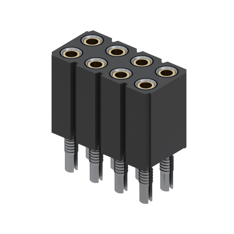 10 pcs : 803-43-008-62-001000 - CONN RCPT 8POS 0.1 GOLD PCB