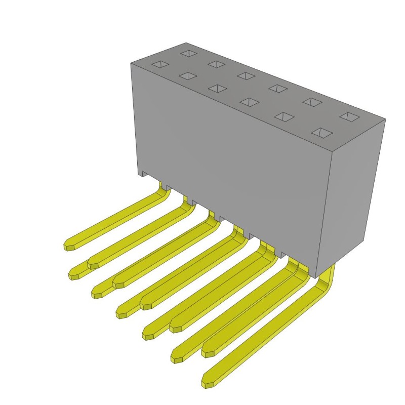 10 pcs : SSW-106-03-G-D-RA - CONN RCPT 12POS 0.1 GOLD PCB R/A