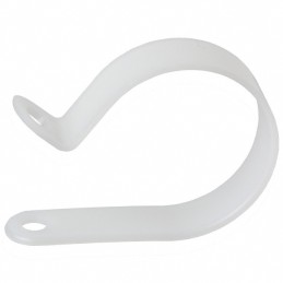 10 pcs : 7640 - CBL CLAMP P-TYPE WHITE FASTENER