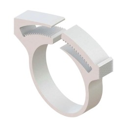 10 pcs : SHC-23 - CBL CLAMP HOSE WHITE