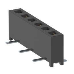 10 pcs : MMS-106-02-F-SV - CONN RCPT 6POS 0.079 GOLD SMD