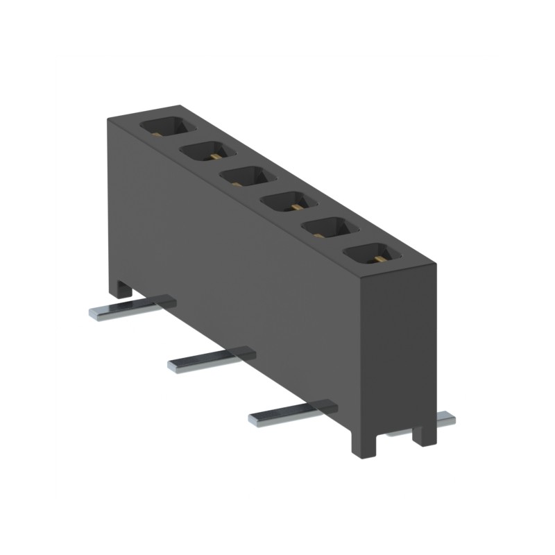 10 pcs : MMS-106-02-F-SV - CONN RCPT 6POS 0.079 GOLD SMD