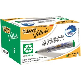 1 pcs - BIC White Board Marker, 12 Green, 1.5 mm Tip Size