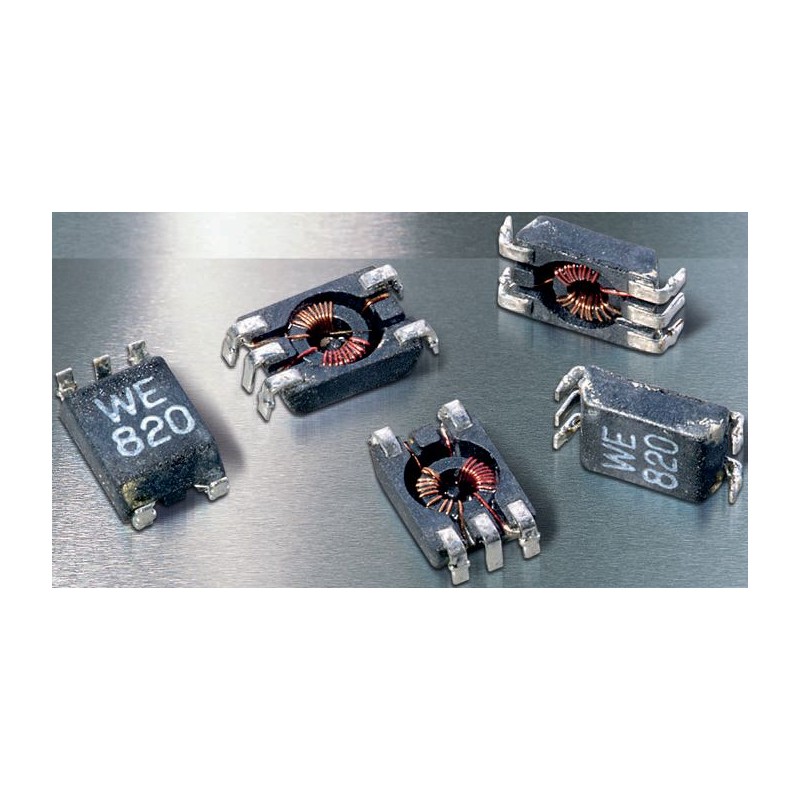 5 pcs - Wurth, WE-SL1 SMD Common Mode Line Filter with a Ferrite Core, 100 μH ±50% Sectional Winding 300mA Idc