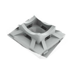 10 pcs : FTH-5-01-C - CABLE TIE HLDR QUAD SCREW 6 NAT