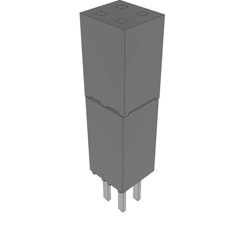 10 pcs : ESW-102-44-L-D - CONN SOCKET 4POS 0.1 GOLD PCB