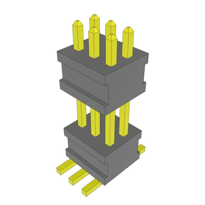10 pcs : FW-03-03-G-D-335-065 - CONN HDR 6POS 0.05 STACK SMD