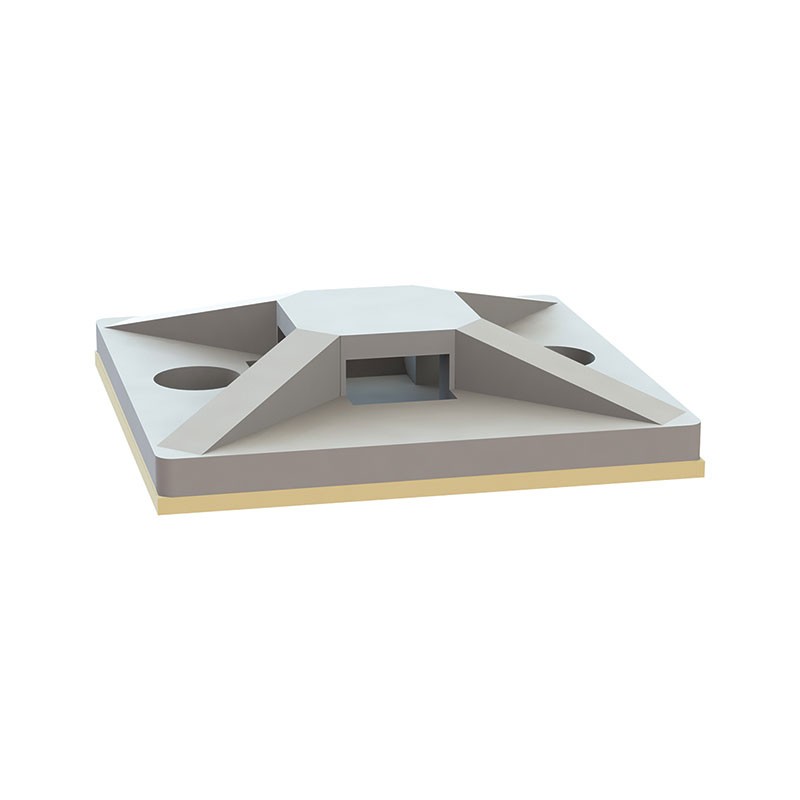 10 pcs : 23TA00400 - CABLE TIE HLDR QUAD ADH NATURAL