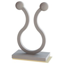 10 pcs : 23EZAB580TAB - CBL CLIP TWIST LOCK NAT ADHESIVE