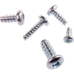 1 Kit - RS PRO Bright Zinc Plated, Clear Passivated Steel Pan Head Thread Forming Screw, No.4, No.6, No.8, No.10 x