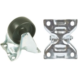 1 pcs - Tente Fixed Castor Wheel, 125kg Capacity, 80mm Wheel