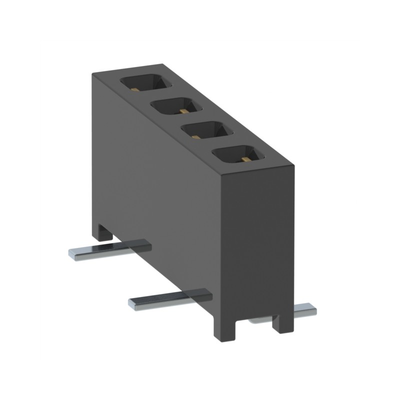 10 pcs : MMS-104-02-L-SV-K-TR - CONN RCPT 4POS 0.079 GOLD SMD