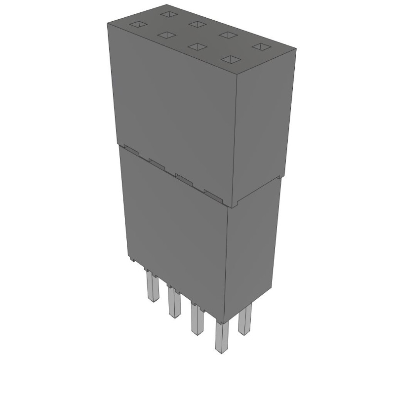 10 pcs : ESQ-104-44-T-D - CONN SOCKET 8POS 0.1 TIN PCB
