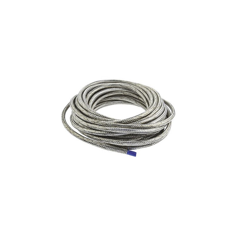 1 Reel of 100 M - TE Connectivity Expandable Braided Copper Silver Cable Sleeve, 6mm Diameter, 100m Length, RayBraid Series