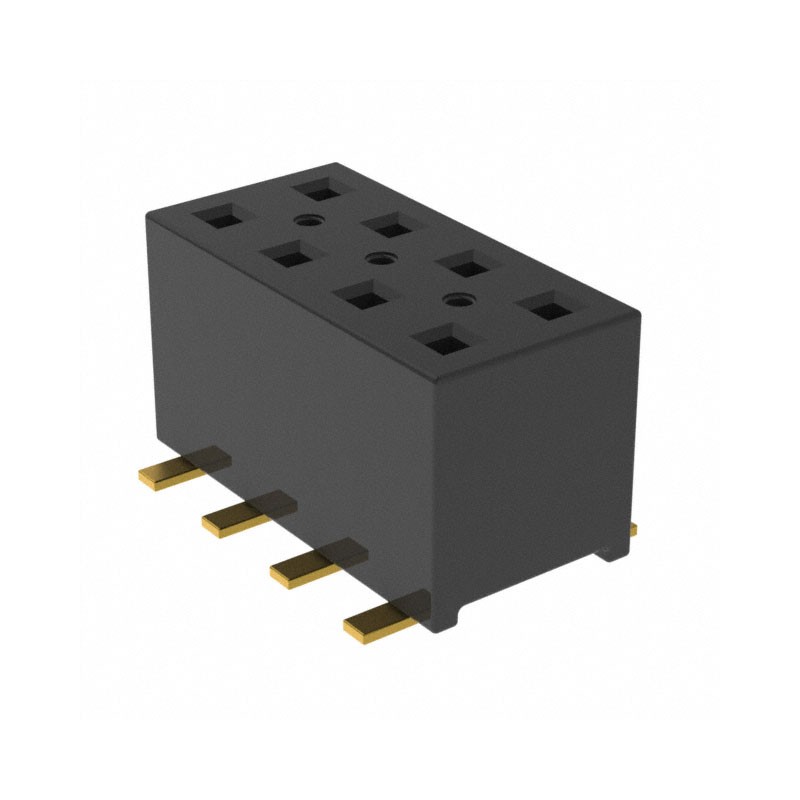 10 pcs : TLE-104-01-G-DV-K-TR - CONN RCPT 8POS 0.079 GOLD SMD