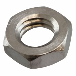10 pcs : A8000.06 - LOCKNUT NICKEL PLATED BRASS M6