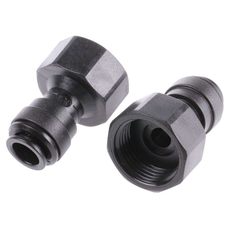 1 Bag of 2 - John Guest Hydraulic Straight Compression Tube Fitting PM451015FE, 5/8 in