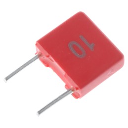 5 pcs - WIMA MKS2 Polyester Film Capacitor, 63 V ac, 100 V dc, ±10%, 22nF, Through Hole