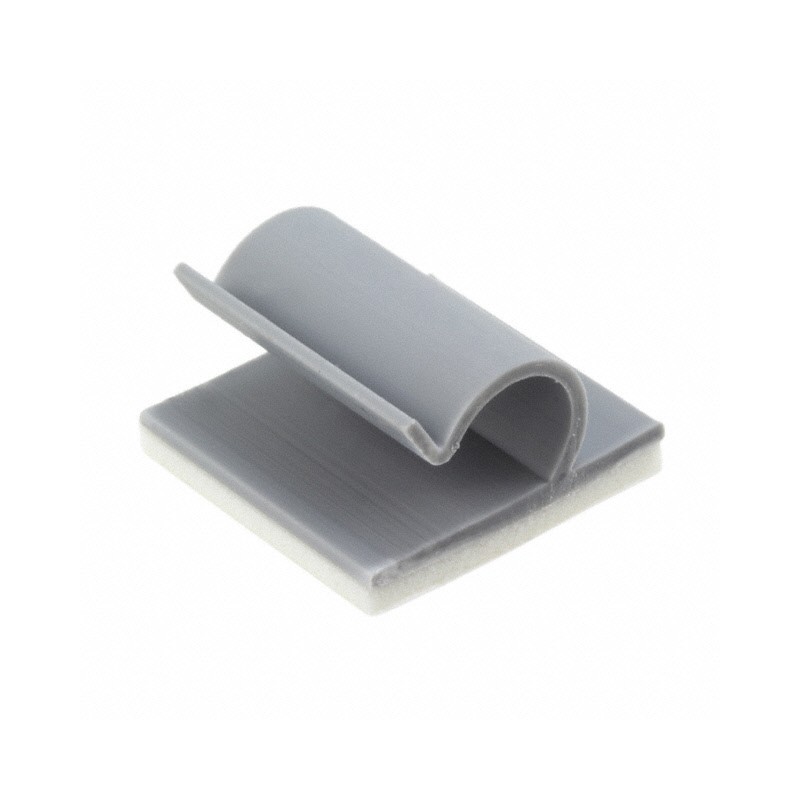 10 pcs : KKC-4-RT - CBL CLIP J-TYPE GRAY ADHESIVE