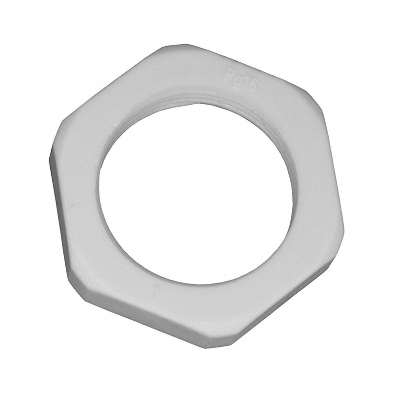 10 pcs : A8216 - LOCKNUT PG 16 NYLON GRAY