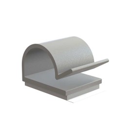 10 pcs : KKR-5A1-RT - CBL CLIP J-TYPE GRAY ADHESIVE