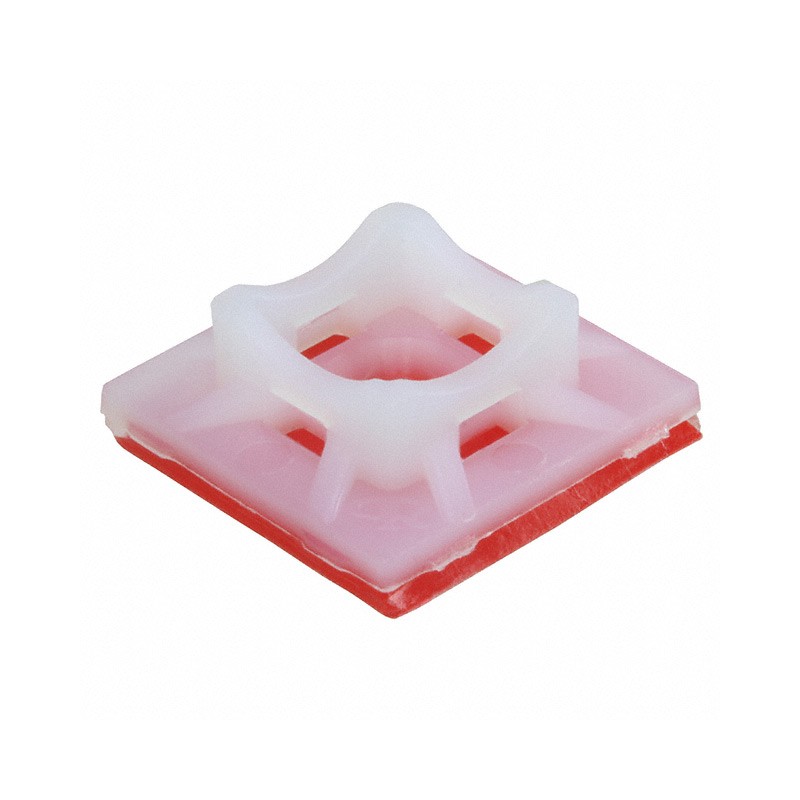 10 pcs : FTH-5-DHB - CABLE TIE HLDR QUAD ADH NATURAL