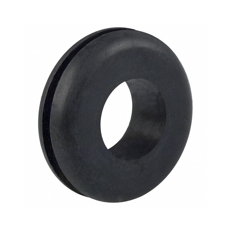 10 pcs : 746 - GROMMET 0.437' RUBBER BLACK