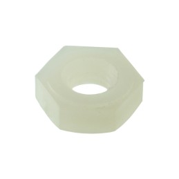 10 pcs : 04M025045HN - HEX NUT, NATURAL, NYLON, M2.5 X