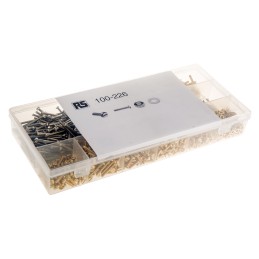 1 Kit - RS PRO Brass, Steel 1250 Piece Slot Drive Screw/Bolt, Nut & Washer Kit