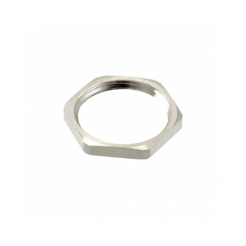 10 pcs : A8016 - LOCKNUT NICKEL PLATED BRASS PG16