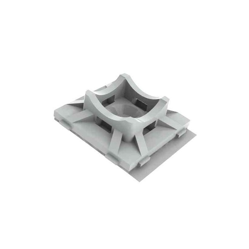 10 pcs : FTH-7-DHB - CABLE TIE HLDR QUAD ADH NATURAL