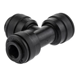 1 Bag of 5 - John Guest PM Series Tee Tube-to-Tube Adaptor Push In 6 mm, Push In 6 mm to Push In 6 mm, Tube-to-Tube Connection S