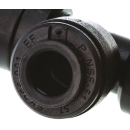1 Bag of 5 - John Guest PM Series Tee Tube-to-Tube Adaptor Push In 6 mm, Push In 6 mm to Push In 6 mm, Tube-to-Tube Connection S