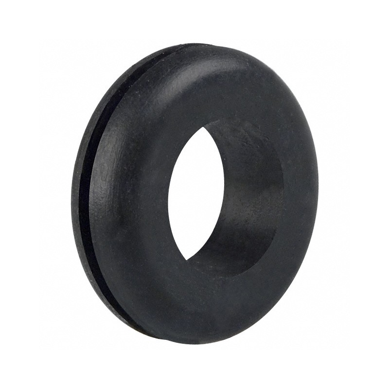 10 pcs : 750 - GROMMET 0.562' RUBBER BLACK