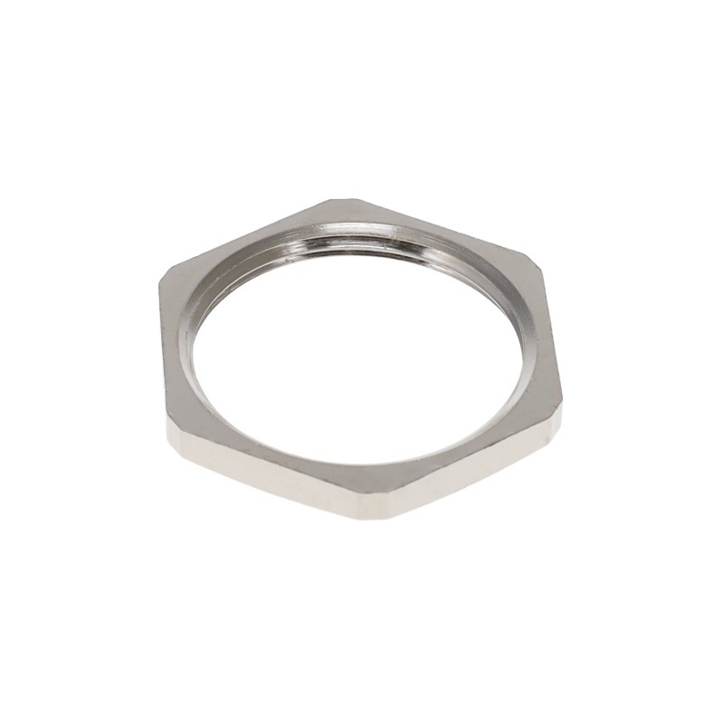 10 pcs : NTBN-P21 - FIPLOCK, LOCKNUT, PG21, BRASS-NI