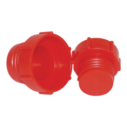 10 pcs : TF20A - THREADED PLUG:LDPE, RED, 11/16'-