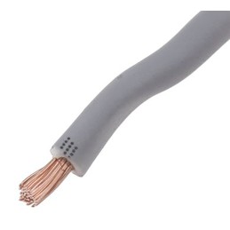 1 Reel of 100 M - RS PRO Grey 6 mm² Hook Up Wire, 75/0.3 mm, 100m, PVC Insulation