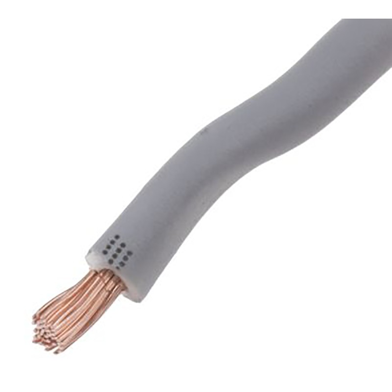 1 Reel of 100 M - RS PRO Grey 6 mm² Hook Up Wire, 75/0.3 mm, 100m, PVC Insulation