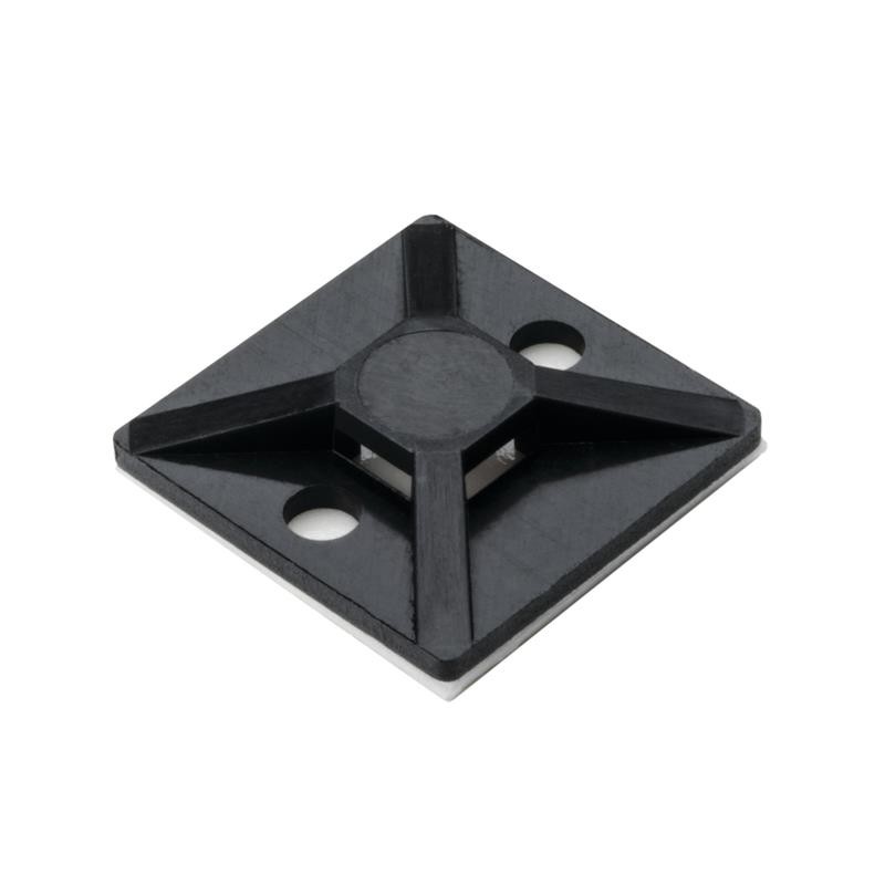 10 pcs : MB3A0A2H4 - CABLE TIE HLDR QUAD ADH BLACK