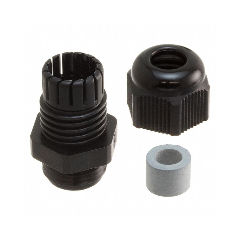 10 pcs : CG-PG9-1-BK - CABLE GLAND 2-6MM PG9 POLYAMIDE